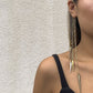 Jewelry fashion personality metal chain tassel earrings punk geometric rivets ear bone clip earrings