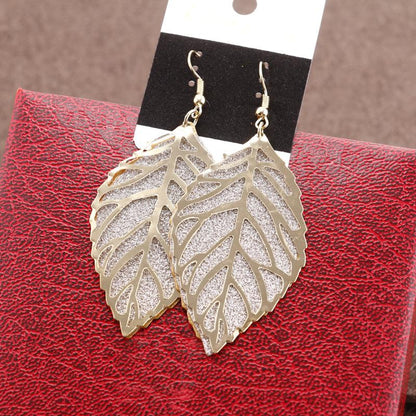 Hot Jewelry Small Leaf Earrings Female Oval Earrings