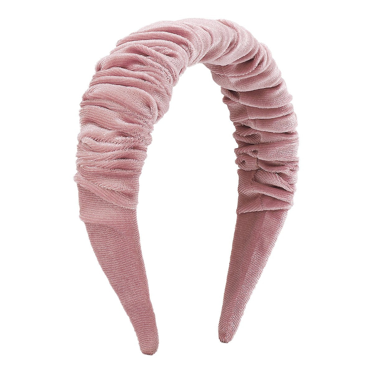 F4994 autumn and winter velvet folds simple headband French retro geometric net red high skull headband