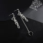 Old Metal Skull Earrings Trendy Punk Asymmetrical Chain Ear Clips Halloween Couple Ornaments