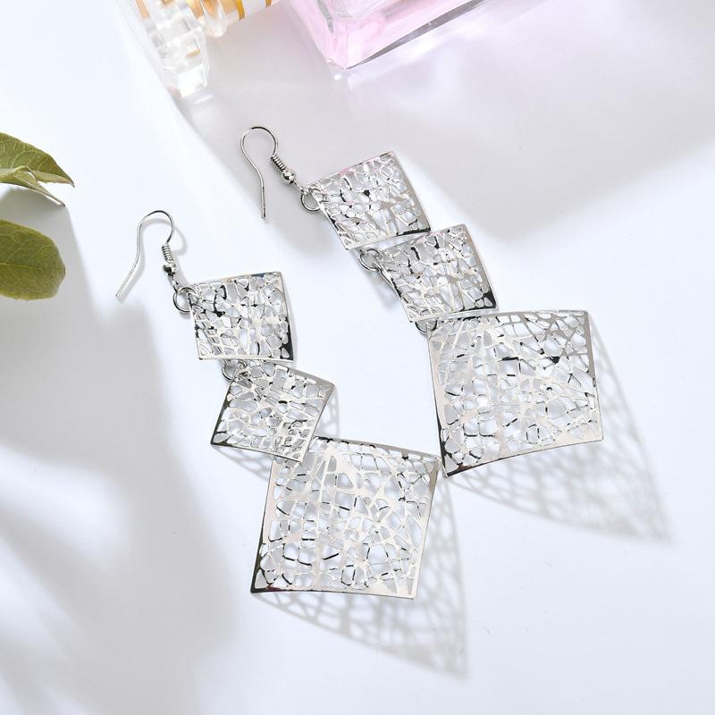 Multi-level Irregular Personality Hollow Lady Earrings Vintage Earrings