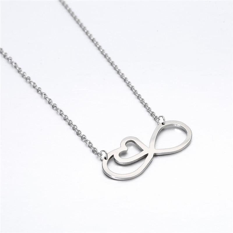 Titanium steel creative 8-character love necklace women's light luxury niche design clavicle chain