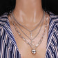 Multi-layer jewelry trend cross moon peach heart decoration ins hip-hop jumping disco necklace