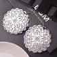 Jewelry Exaggerated Retro Hollow Sunflower Actress Versatile Ethnic Frosted Earrings