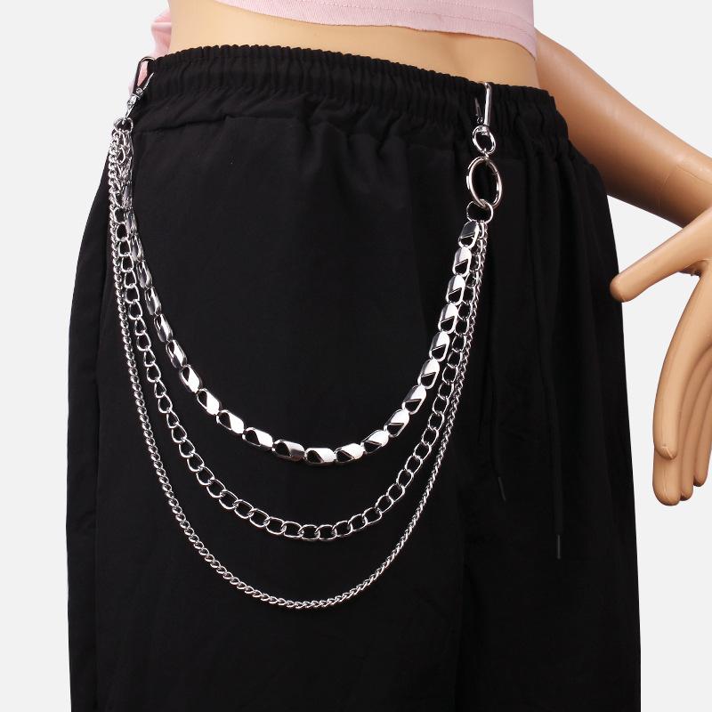 Jewelry Vintage Hip Hop Tassel Frosty Body Chain Ladies Cargo Punk Metal Chain Waist Chain