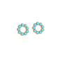 Explosive retro palace women's turquoise round earrings fashion temperament bohemian earrings jewelry