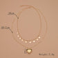 Fashion CCB Peach Heart Necklace Round Iron Clavicle Chain Necklace Ladies Jewelry