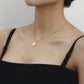 Jewelry fashion half sun high-end mother-of-pearl pendant necklace women's sweater chain light luxury all-match necklace