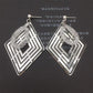Hollow diamond-shaped sequin earrings mesh tube water drop earrings women's earrings earrings lattice