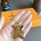 Explosive INS niche design titanium steel sweater chain personality simple and versatile bear print necklace