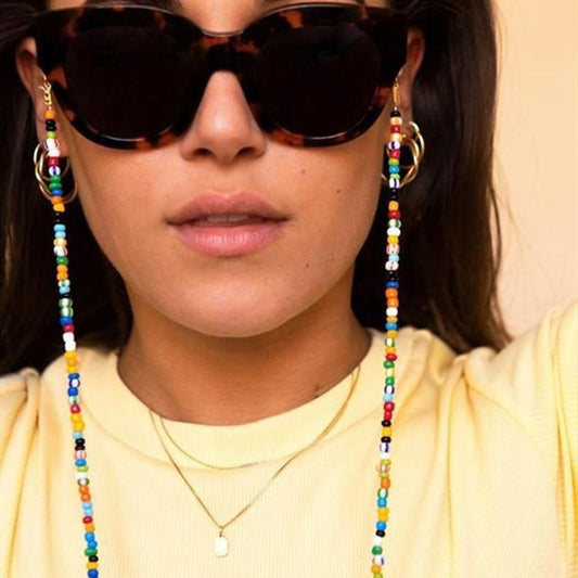 Fashionable bohemian beach bead chain anti-off and anti-lost glasses chain
