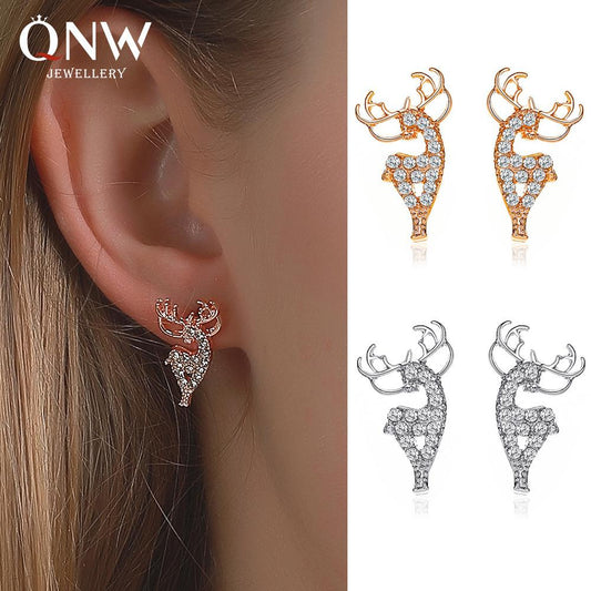 All the way with you cute elk earrings femininity all-match deer earrings simple personality Christmas gift