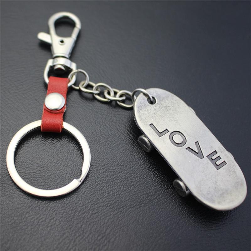 Alloy Brushed Surface Scooter Keychain Retro Key Ring Jewelry Bag Pendant