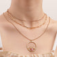 Jewelry Retro Contrast Color Personality Eye Geometric Necklace Ethnic Multi-layer Ring Pendant Necklace