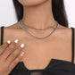 N1755 Jewelry Metal Texture Simple Snake Bone Chain Necklace Personality Trendy Sweet Cool Necklace