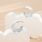 Jewelry Fashion Metal Round Tube Irregular Earrings Simple Temperament Spray Paint Color C Shape Earrings
