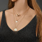 Fashion Alloy Rhinestone Star Moon Pendant Necklace Vintage Multilayer Necklace Accessories