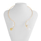 Jewelry Personality Geometric Asymmetric Imitation Pearl Open Necklace Niche Design Sense Round Bead Necklace