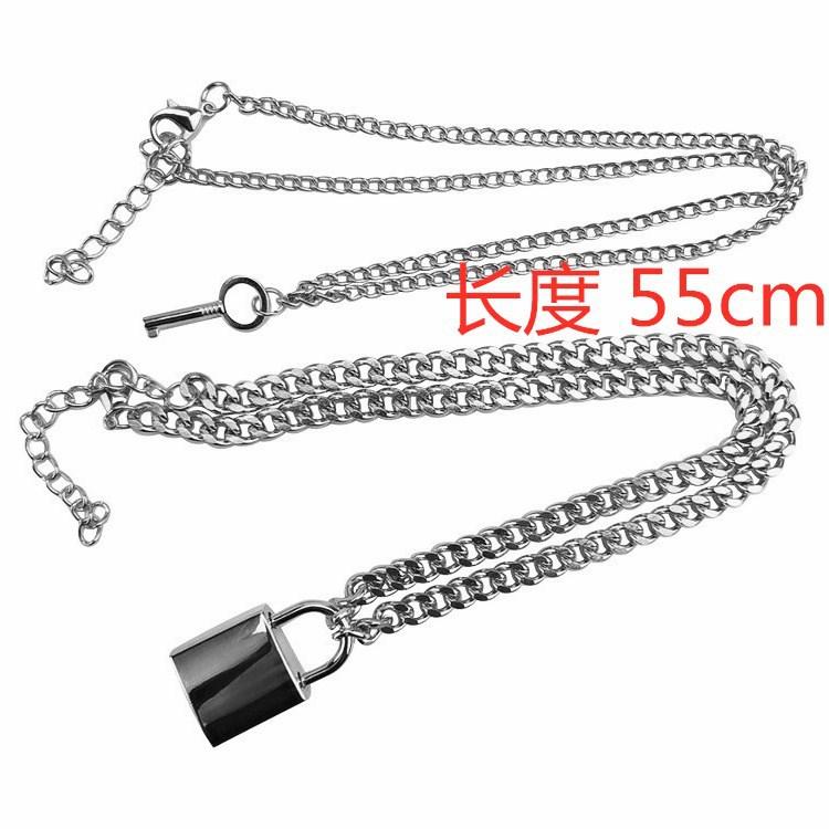 Accessories Necklace Personality Men and Women Geometric Key and Lock Matching Pendant Necklace Necklace