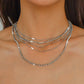N9869 jewelry exaggerated stacked multi-layer necklace fashion rhinestone thin chain claw chain clavicle necklace