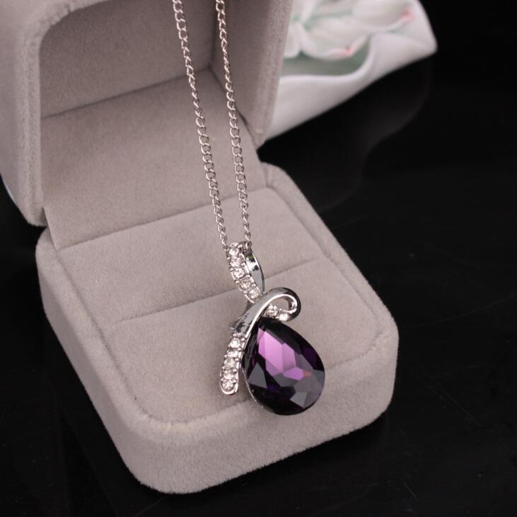 Pendant Jewelry Angel Tears Crystal Necklace Fashion Diamond Drop Clavicle Chain