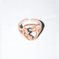 Abstract face outline ring fashion personality open ring ring
