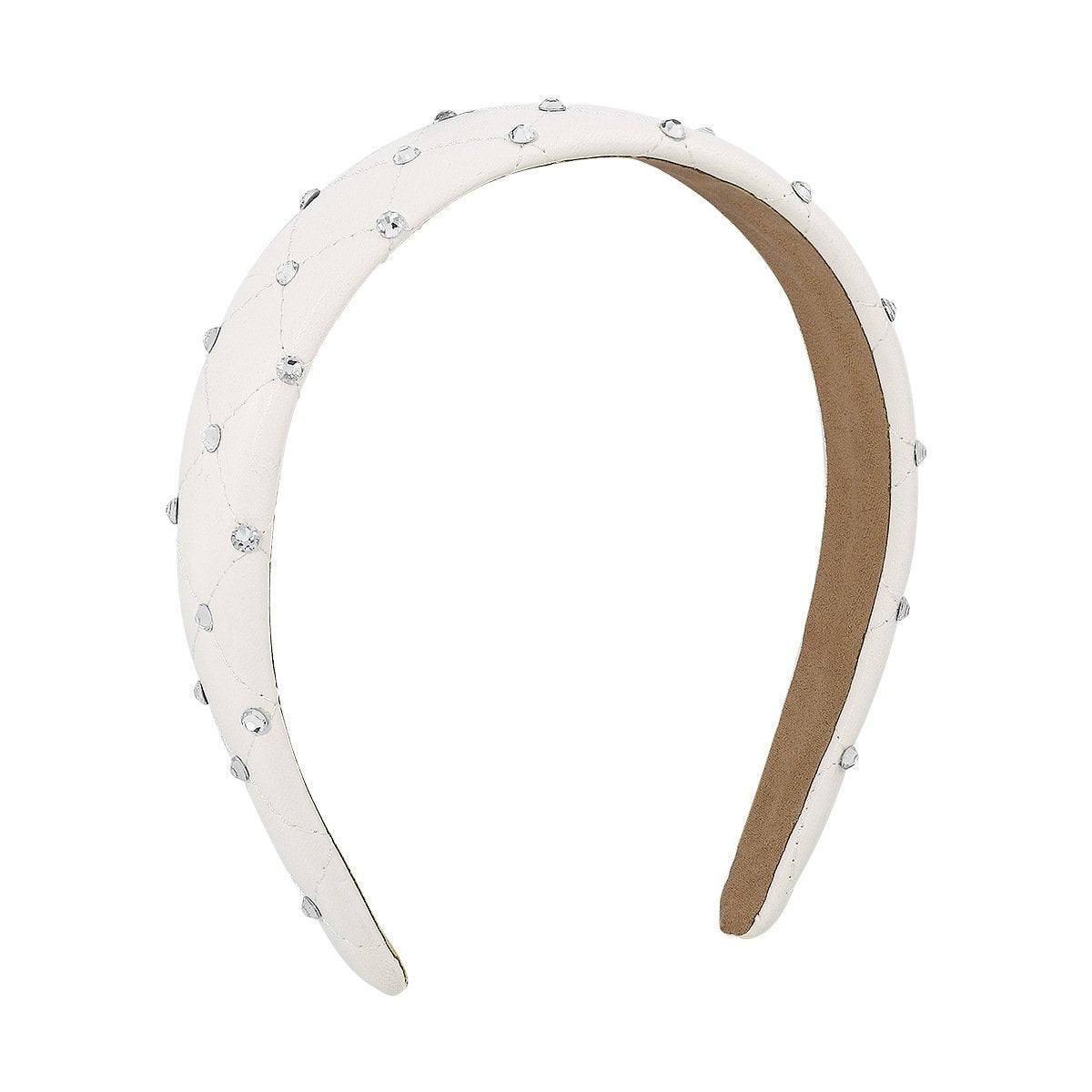 F4476 creative leather hair hoop ironing diamond wide edge fashion retro high skull top Mori girl head hoop hairpin