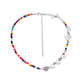 Fashion stainless steel beaded rice beads special-shaped pearl necklace trend bohemian cute tiger head pendant for men