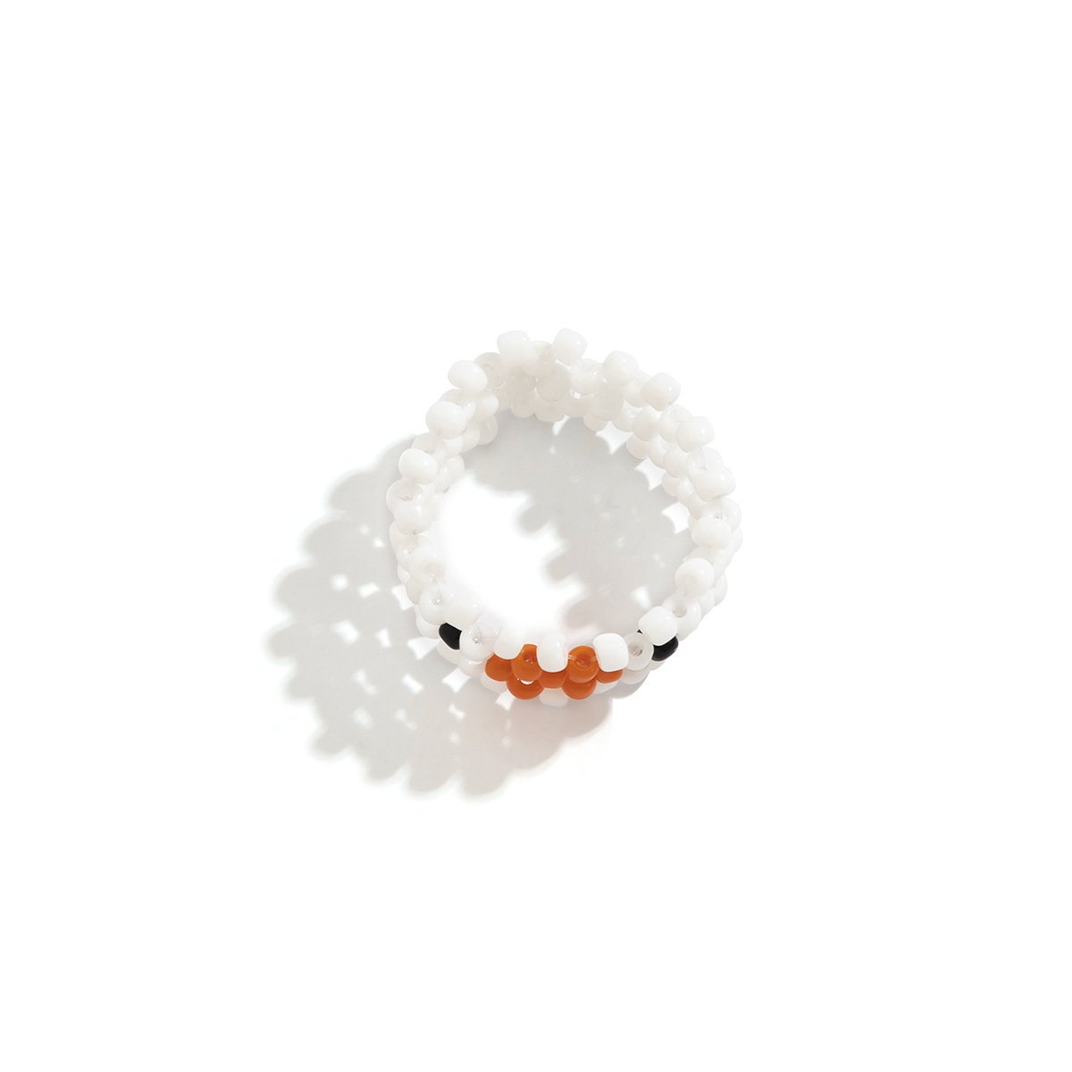 Jewelry simple rice beads weaving cute handmade animal tail ring ring niche cartoon ring female