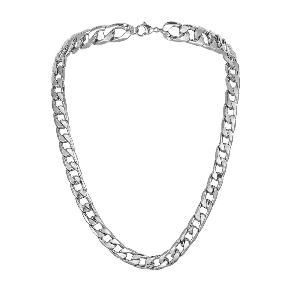 Hip Hop Simple Stainless Steel NK Cuban Chain Necklace Versatile Fashion Men's Single Chain Jewelry Male