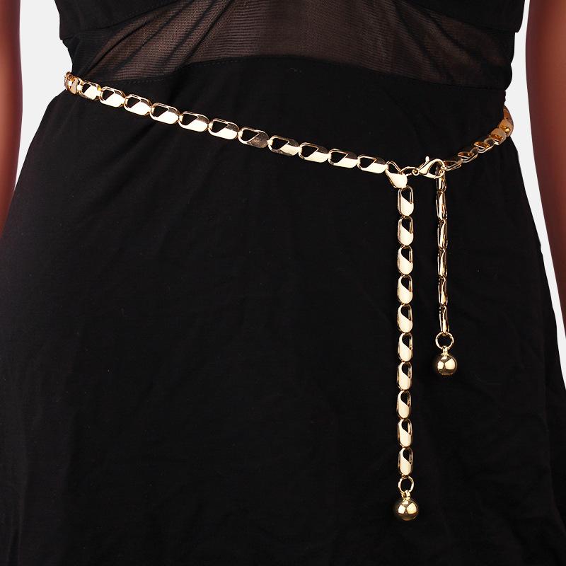 Jewelry Metal Chain Waist Chain Punk Retro Figure Coin Pendant Single Layer Body Chain