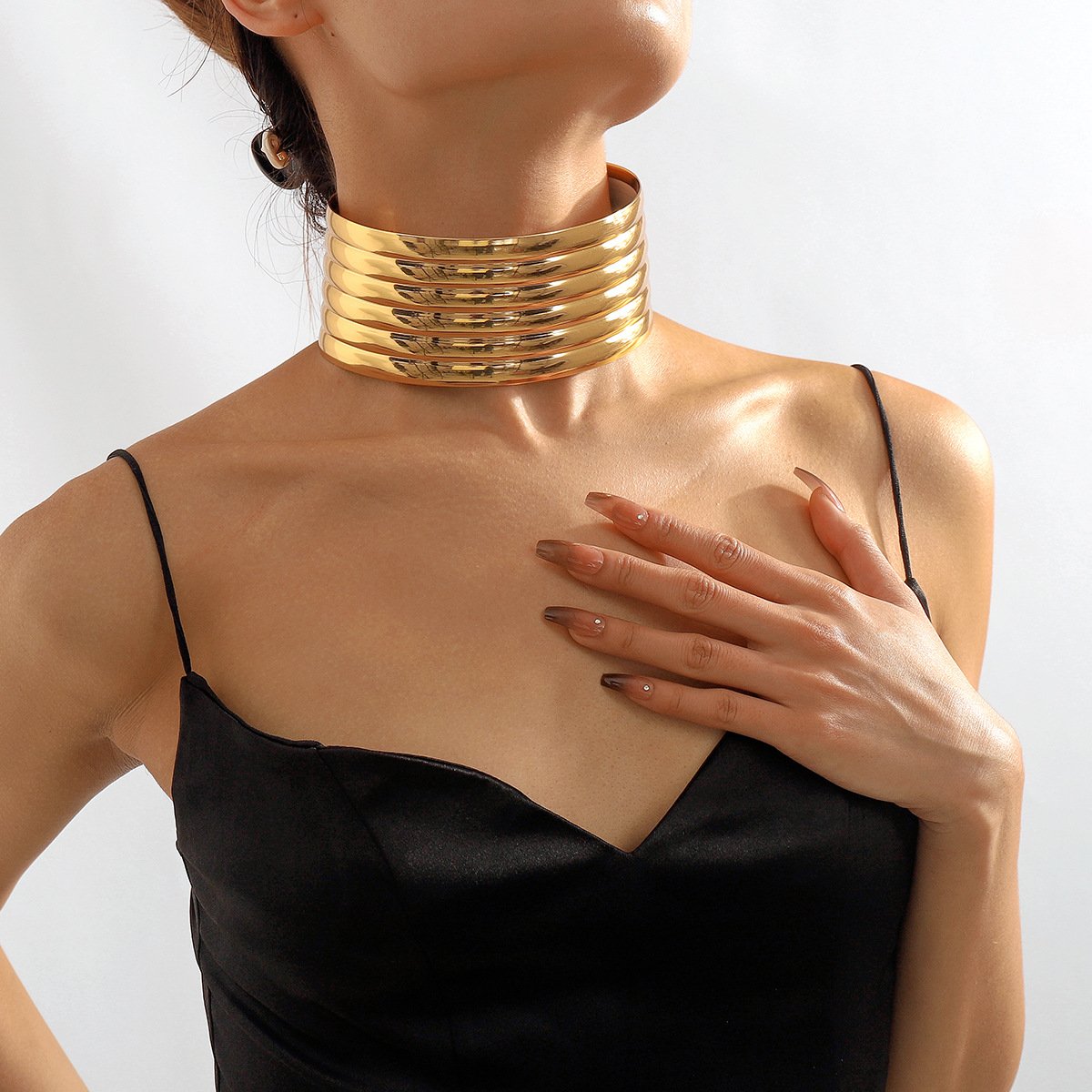 N1847 African ethnic tribal geometric collar personality exaggerated necklace chokernecklace