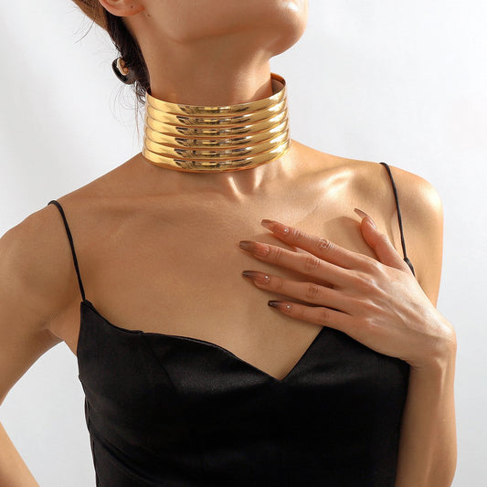 N1847 African ethnic tribal geometric collar personality exaggerated necklace chokernecklace