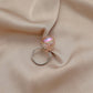 Trend personality adjustable diamond pink color light bubble bubble ring sweet small fresh temperament ring