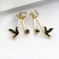 Personality Retro Diamond Bird Earrings Fashion Exaggerated Post-Hanging Earrings Jewelry Women