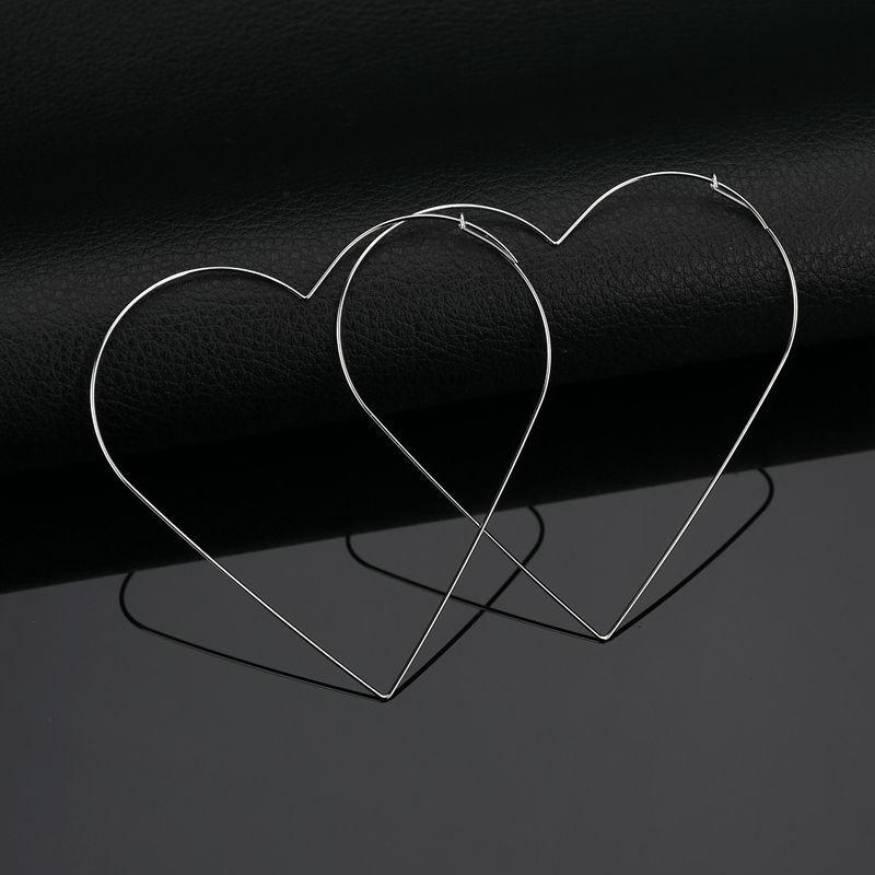 Jewelry Personality Exaggerated Sexy Trendy Female Earrings Love Peach Heart Empty Earrings Female