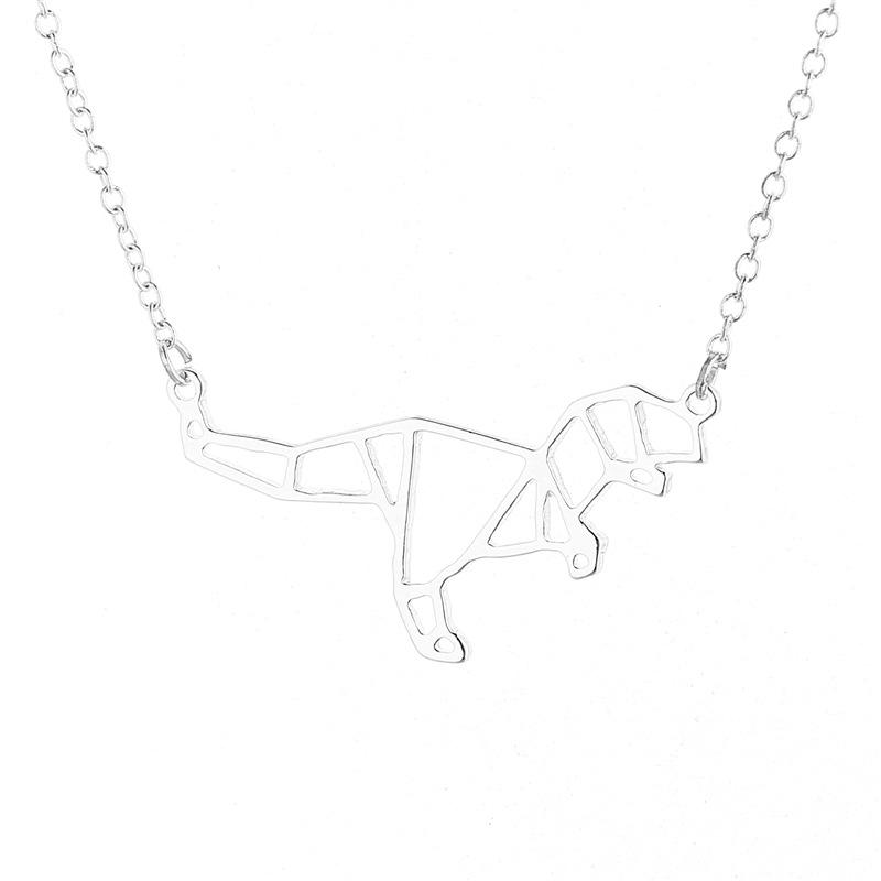 Necklace Hollow Dinosaur Necklace Jurassic Era Dinosaur Fossil Pendant Clavicle Chain