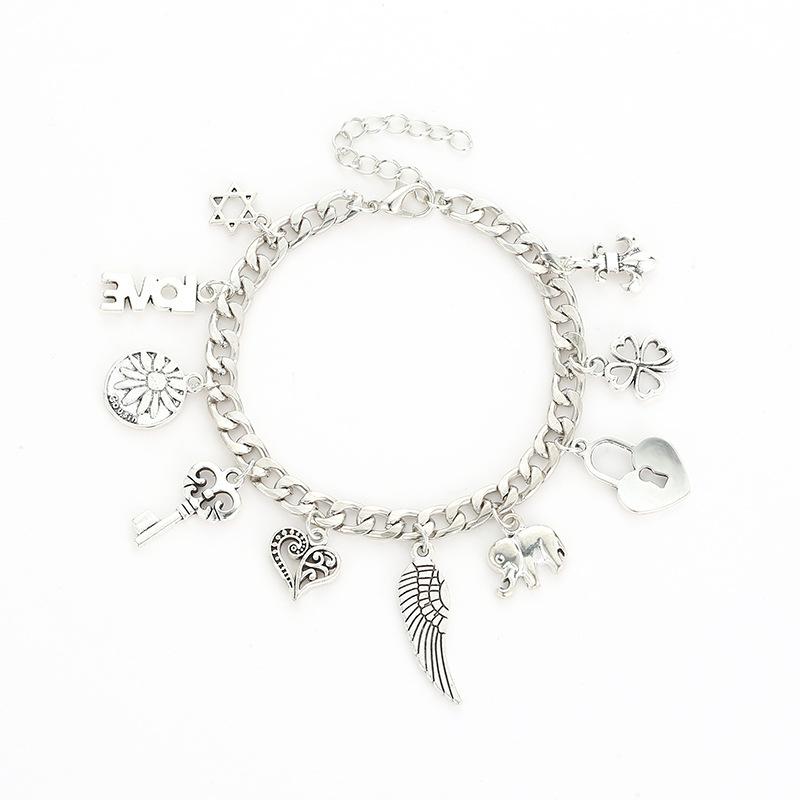 Creative Jewelry Alloy Bracelet Fashion Electroplated Ancient Silver Bracelet