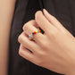 Jewelry personality hand-worn smiling face ball elastic ring niche design cute light luxury ring