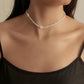 Fashion Personality Creative Handmade Baroque Small Flower Short Clavicle Chain Simple Pearl Necklace For Women