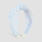 F418 Internet celebrity fashion hair hoop women's net gauze sequins knotted head hoop Mori girl age-reducing flower hair accessories