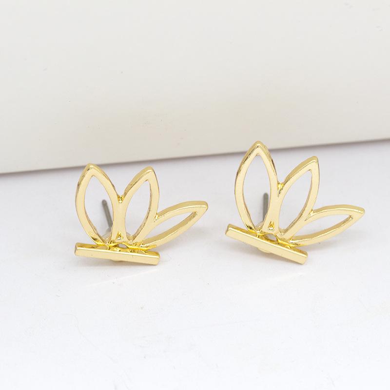 Jewelry Personality Simple Fashion Hollow Lotus Flower Stud Earrings Women's Creative Earrings Earrings