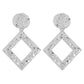 1463 supply earrings exaggerated metal heavy industry earrings square retro geometric texture earrings