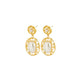 Jewelry Baroque Hollow Disc Inlaid Pearl Earrings Retro Temperament Medieval Simple Ear Studs Women