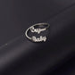 Retro letter CryBaby ring female personality simple good friend jewelry