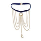 Jewelry Sexy Beach Love Moon Leg Chain Metal Body Chain Multilayer Chain Tassel Thigh Chain
