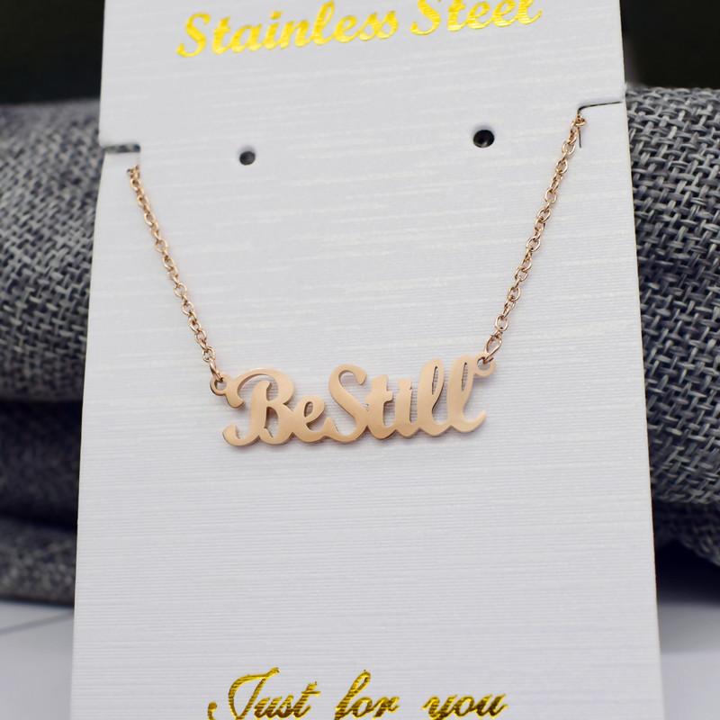 Creative Letter Bestill Necklace Stainless Steel Clavicle Chain