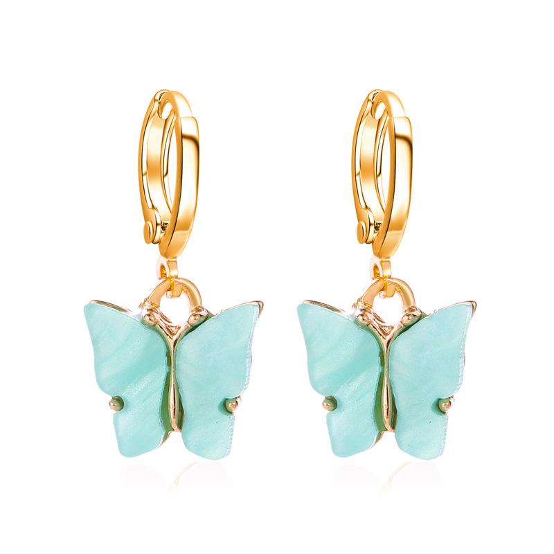 Earrings Fashion Colorful Acrylic Butterfly Earrings Earrings Small Fresh Sweet Colorful Earrings Earrings