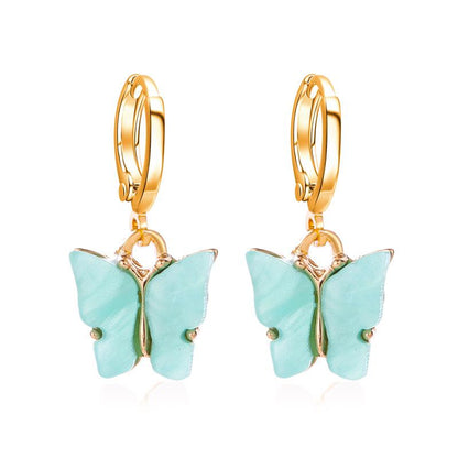 Earrings Fashion Colorful Acrylic Butterfly Earrings Earrings Small Fresh Sweet Colorful Earrings Earrings