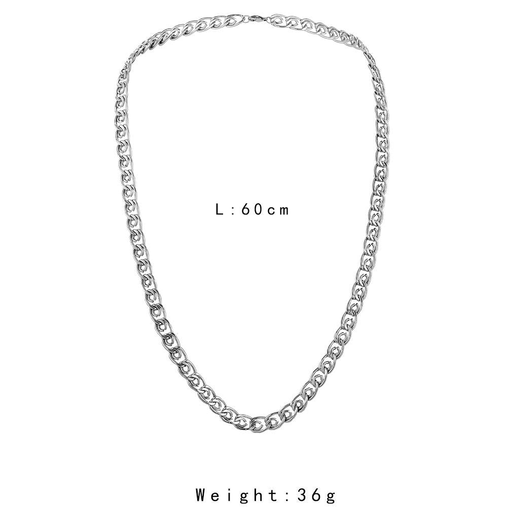 Senior Men's Simple Personality Chain Stainless Steel U-shaped Single Chain Necklace Clavicle Chain